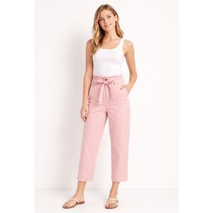 J. Crew Cropped Twill Paper-Bag Pants Iced Quartz Size 4 NWT